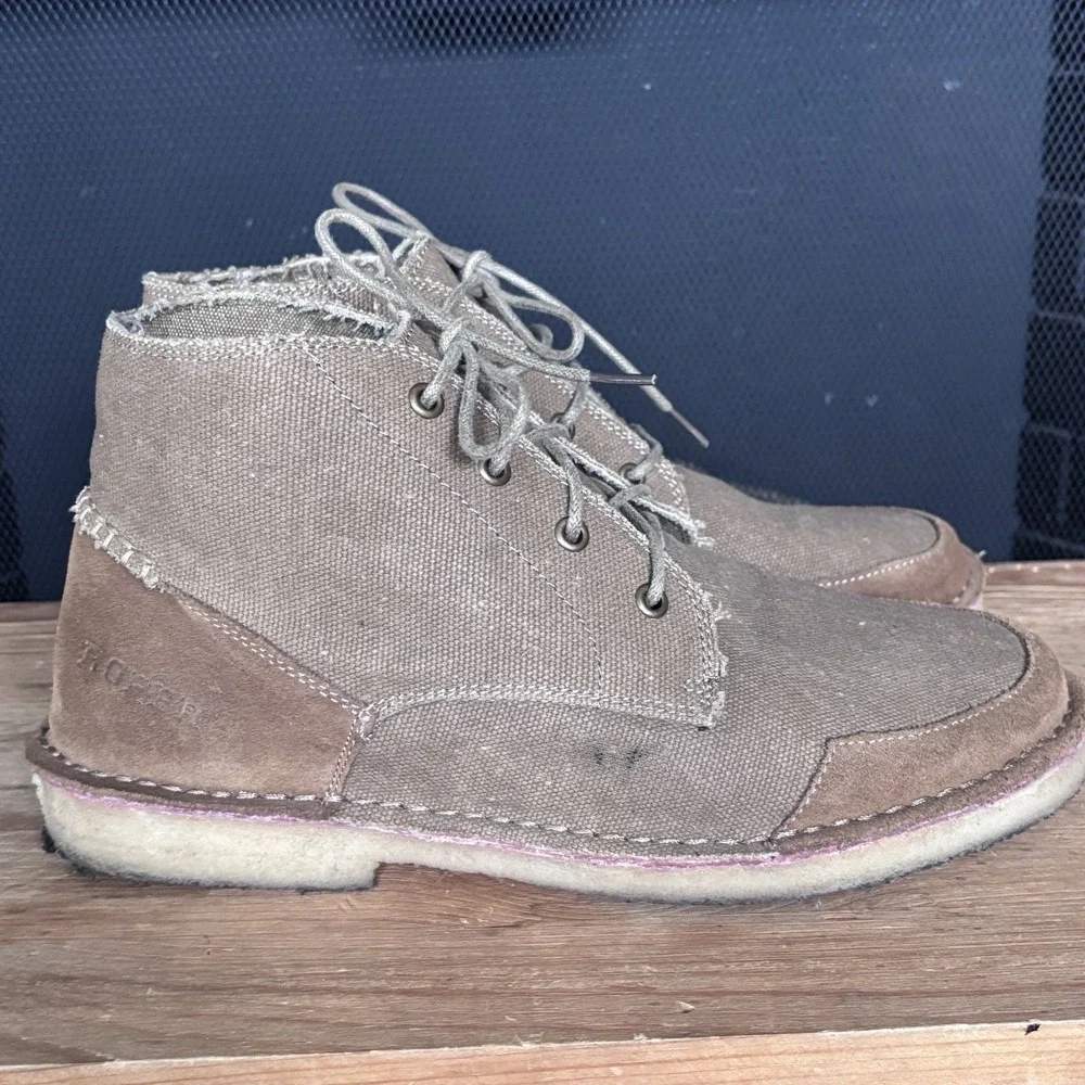 Roper Crepe Mens Waxy Tan‎ Leather Everett Ankle Boots chukka 10  Excellent